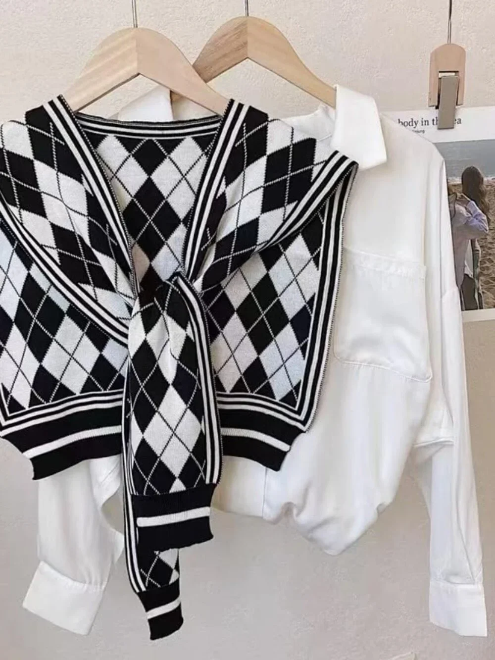 Sweater Knit Shawl Wrap Poncho Cape with Sleeves - Travel Casual